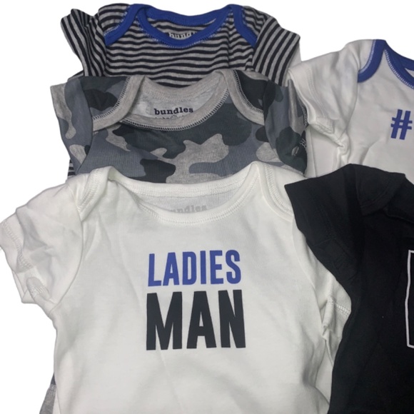Baby Place Bundles Boys Size 3-6m bodysuit one piece lot of 5 mamas boy hunk - Picture 3 of 5